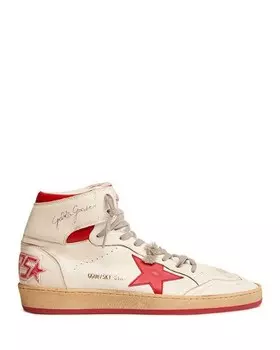 Женские высокие кеды Sky Star Golden Goose, цвет White