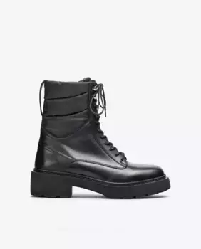 Женские высокие кожаные ботильоны Unisa, черный