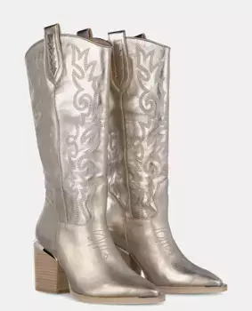 Женские высокие кожаные ковбойские сапоги Alma en Pena, коричневый