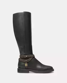 Женские высокие кожаные сапоги Michael Michael Kors, черный