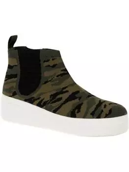 Женские высокие кроссовки Eagon Platform High Top с камуфляжным принтом Yellow Box, цвет camo print