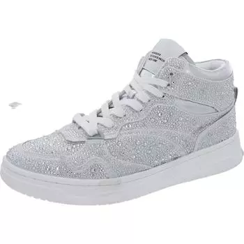 Женские высокие кроссовки Evans-R со стразами и стеклом Steve Madden, цвет rhinestone
