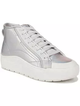 Женские высокие кроссовки Time off из искусственной кожи на шнуровке Dr. Scholl's Shoes, серебристо-серый