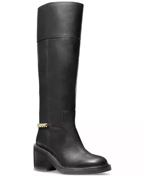 Женские высокие сапоги Carlisle с цепочкой Michael Kors, черный