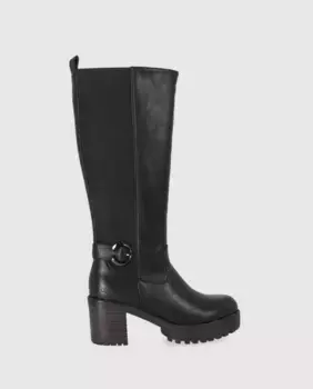 Женские высокие сапоги на молнии Chika10, черный