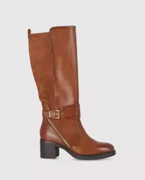 Женские высокие сапоги на молнии Chika10, светло-коричневый