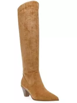 Женские высокие сапоги с острым носком до колена Anne Klein, цвет dark natural