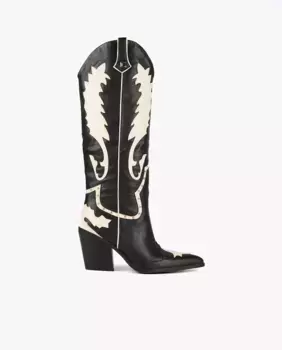 Женские высокие сапоги в ковбойском стиле Lola Casademunt, черный