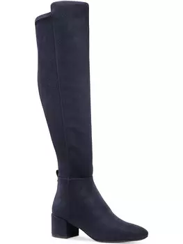 Женские высокие сапоги выше колена из искусственной замши MICHAEL Michael Kors, цвет Navy/Suede