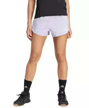 Женские высокие тренировочные шорты Pacer 3-Stripes из ткани adidas, фиолетовый