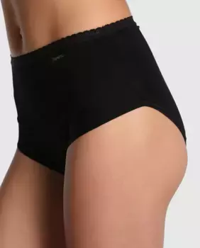 Женские высокие трусы Janira классического однотонного кроя, черный