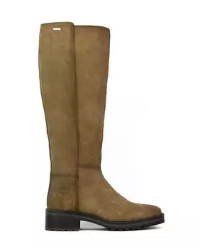 Женские высокие замшевые сапоги серо-коричневого цвета Kangaroos