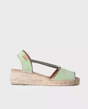 Женские замшевые эспадрильи на танкетке на резинке Toni Pons, зеленый