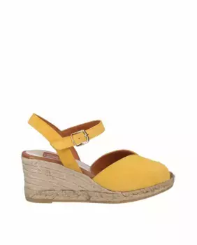 Женские замшевые эспадрильи на танкетке с V-образным вырезом Viguera, желтый