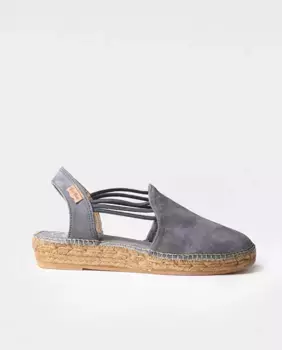 Женские замшевые эспадрильи на танкетке с резинкой Toni Pons, серый