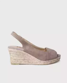 Женские замшевые эспадрильи на танкетке с пряжкой Toni Pons, цвет Topo