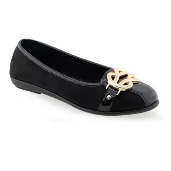 Женские замшевые балетки Aerosoles Big Bet, цвет Black Faux Suede