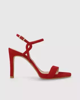 Женские замшевые босоножки на каблуке с каблуком Lodi, красный