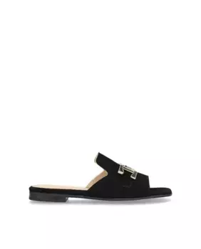 Женские замшевые босоножки на каблуке с нескользящей подошвой Alpe, черный