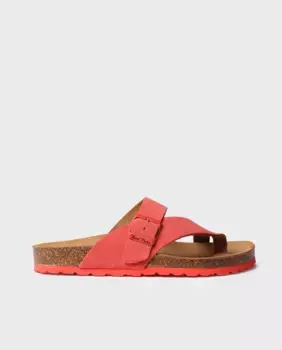 Женские замшевые босоножки на плоской подошве с пряжкой Toni Pons, бордовый