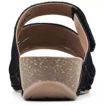 Женские замшевые босоножки на пробковой танкетке Fame White Mountain, цвет black/suede