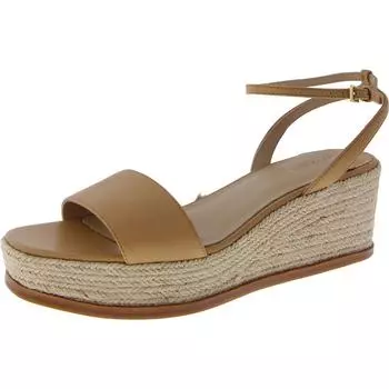 Женские замшевые босоножки на танкетке с ремешком на щиколотке Leona Lauren Ralph Lauren, цвет buff soft nappa