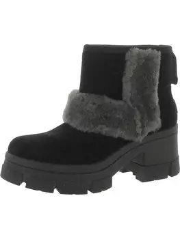 Женские замшевые ботильоны Brooklyn Sunburst на блочном каблуке UGG, черный