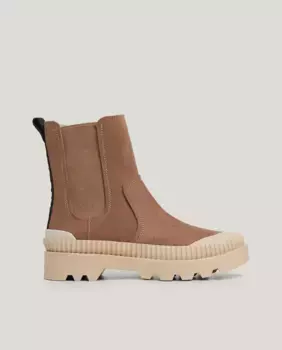 Женские замшевые ботильоны челси Pepe Jeans, цвет Camel