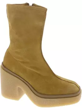 Женские замшевые ботильоны Gigi на блочном каблуке Free People, цвет Camel