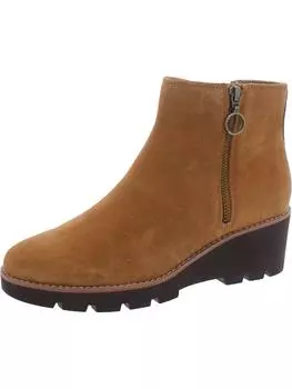 Женские замшевые ботильоны Hazal на танкетке Vionic, цвет cognac suede