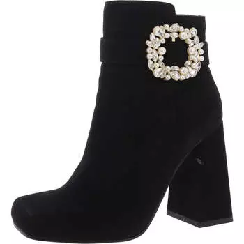 Женские замшевые ботильоны Luminna со стразами Jessica Simpson, цвет black torano suede
