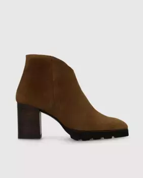 Женские замшевые ботильоны на молнии Lodi, коричневый