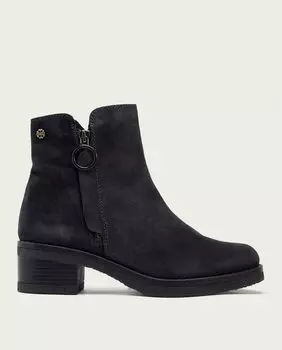 Женские замшевые ботильоны на плоской подошве Porronet, темно-серый