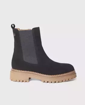 Женские замшевые ботильоны на резинке и молнии Toni Pons, черный