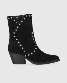 Женские замшевые ботильоны на высоком каблуке с застежкой-молнией Chika10, черный