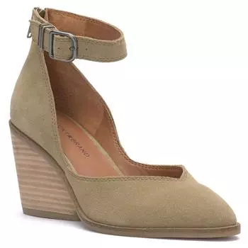 Женские замшевые ботильоны Stephi с вырезами Lucky Brand, цвет olive oil oiled suede