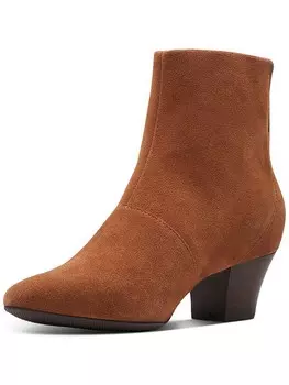 Женские замшевые ботильоны Teresa с острым носком Clarks, цвет Brown Suede
