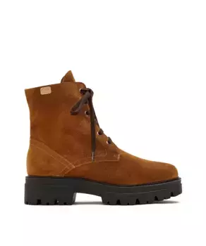 Женские замшевые ботильоны в горном стиле CASTELL MENORCA, коричневый