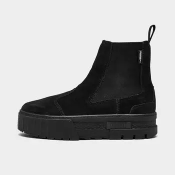 Женские замшевые ботинки челси Puma Mayze на платформе, черный