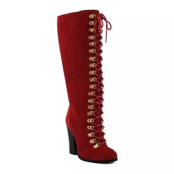 Женские замшевые ботинки до середины икры Rag & Co Sleet Slay, красный