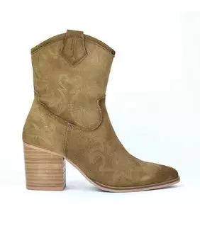 Женские замшевые ковбойские сапоги на молнии Bonaventure, коричневый