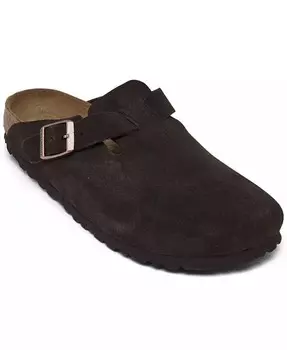 Женские замшевые кожаные сабо Boston Soft Footbed от Finish Line Birkenstock, коричневый
