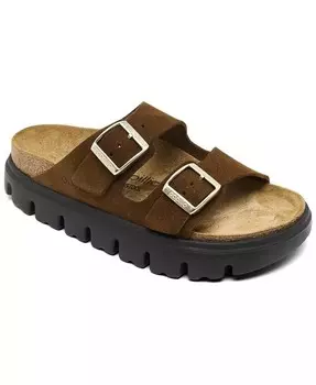 Женские замшевые кожаные сандалии на платформе Birkenstock Arizona от Finish Line, коричневый