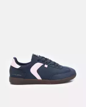 Женские замшевые кроссовки на шнуровке и резиновой подошве Xti, темно-синий