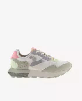 Женские замшевые кроссовки V. 1985 WING POP METAL NYLON с логотипом в стиле ретро и трехцветной подошвой Victoria, белый