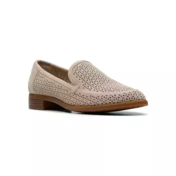 Женские замшевые мокасины Trish Cove Clarks, цвет stone suede