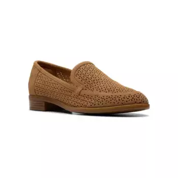 Женские замшевые мокасины Trish Cove Clarks, цвет dark sand suede