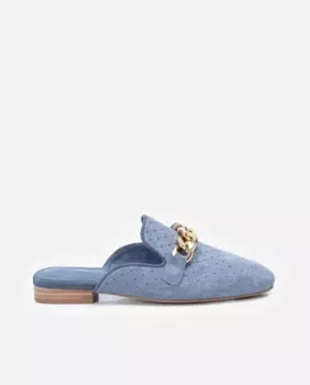 Женские замшевые мюли с металлической цепочкой Carmela, синий