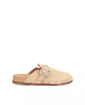 Женские замшевые мюли с нескользящей подошвой Alpe, коричневый