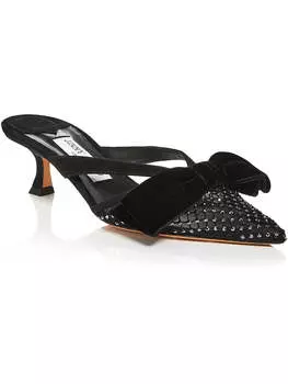 Женские замшевые нарядные мюли Flaca Jimmy Choo, цвет black/hematite